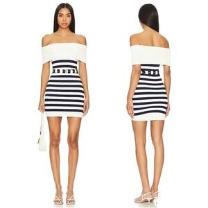 SER.O.YA x Revolve x Free People Hull Dress In Cream & Navy